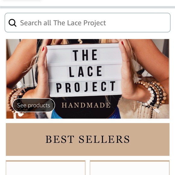 Beaded bracelet with gold fringe by The Lace Project - Picture 2 of 2